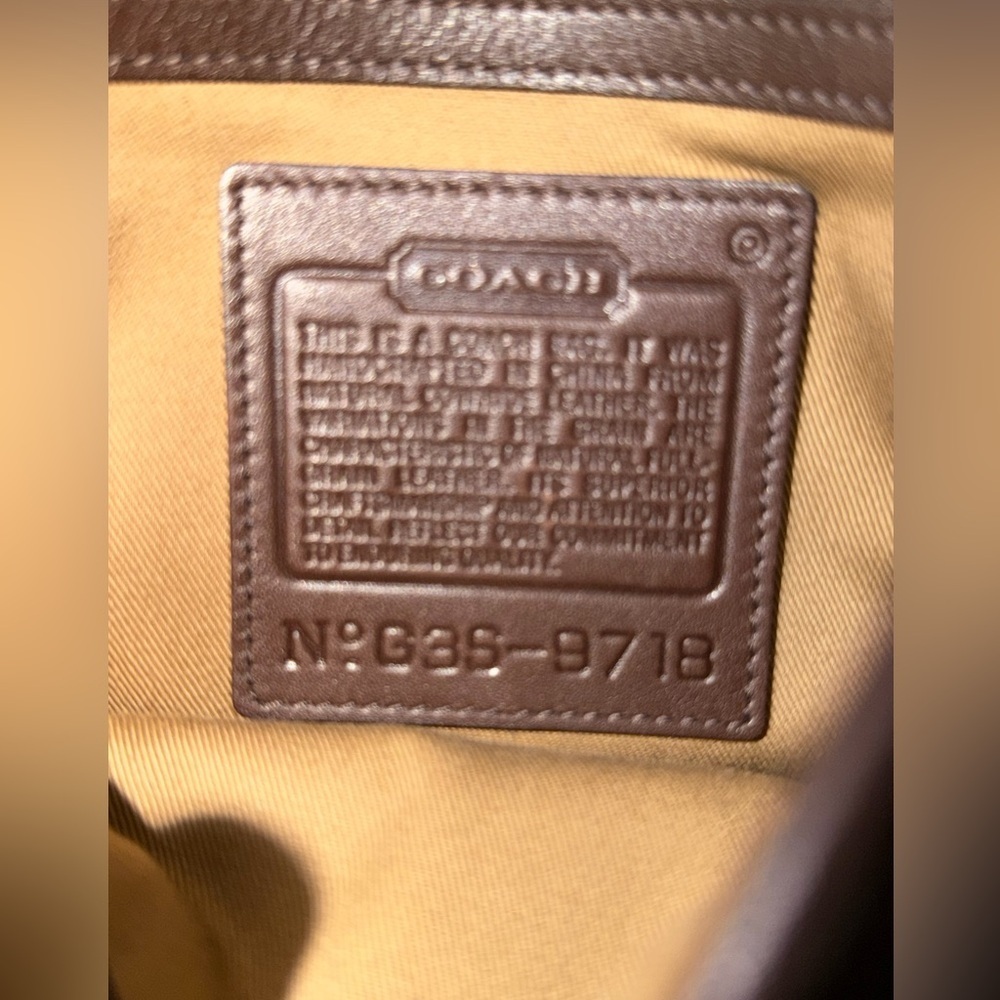 Vintage Coach #9718 Elegant Brown Leather Men's Bag - Picture 8 of 11